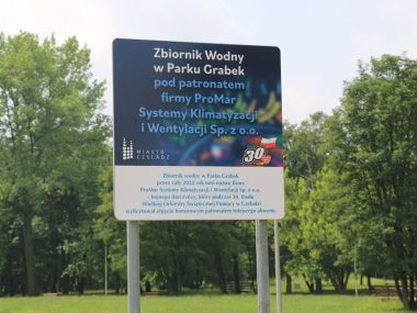 Zbiornik wodny w Parku Grabek zyskał rocznego patrona Patronat akwenu w Parku Grabek w Czeladzi