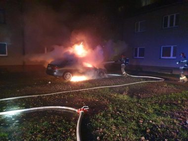 Masowe podpalenie aut - zniszczeniu uległo 18 pojazdów Podpalenia aut w Zabrzu