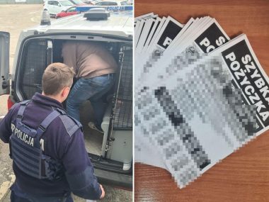 Mężczyzna nielegalnie naklejał ogłoszenia - był poszukiwany Poszukiwany mezczyzna nielegalnie rozklejal ogloszenia