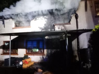 Pożar świetlicy przykościelnej przy ulicy Ficka Pożar świetlicy ulica Ficka