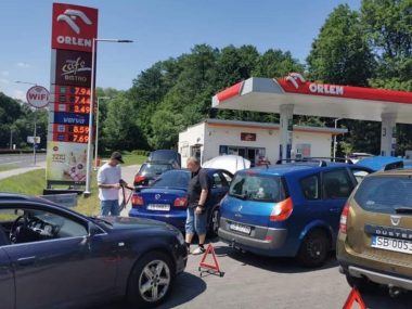 Protest kierowców na Orlenie Protest kierowców na Orlenie