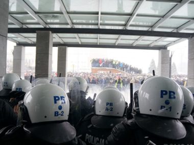 "Za PO strzelano do górników". Ile w tym prawdy? Niewiele Protest pod JSW w 2015 roku