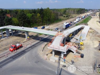 Kładka DK1 zostanie oddana do użytku Przebudowa DK1 w Dąbrowie Górniczej