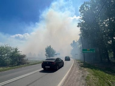 Potężny pożar w powiecie tarnogórskim. Płonie 40 hektarów Płoną lasy