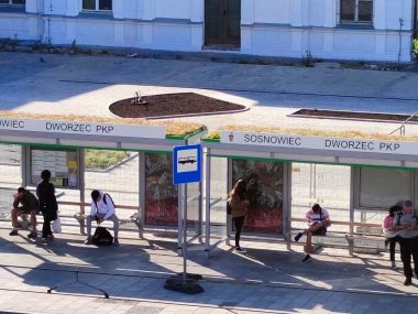 Nowy zielony przystanek Dworzec PKP w Sosnowcu już gotowy Sosnowiec zielony przystanek