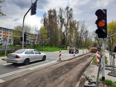 Remont i wahadło na ul. Załęskiej. Przebudowa sieci Ulica Załęska Katowice