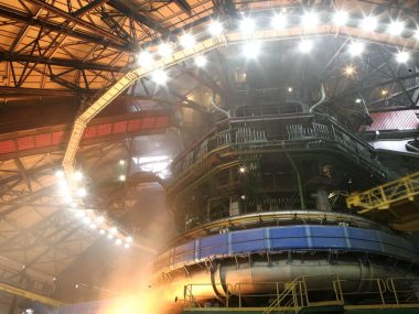 Trwają prace modernizacyjne w dąbrowskiej hucie AMP Wielki piec nr 2 w dąbrowskiej hucie