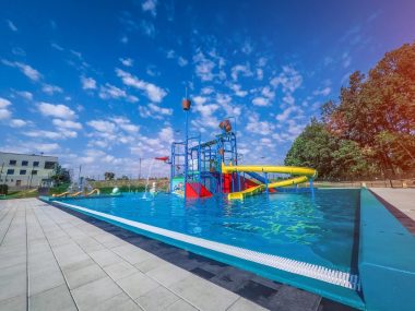 Wodny plac zabaw został zamknięty do odwołania Wodny plac zabaw w Piekarach nieczynny
