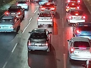 Gigantyczny korek na Jana Pawła II Byt korek w bytomiu