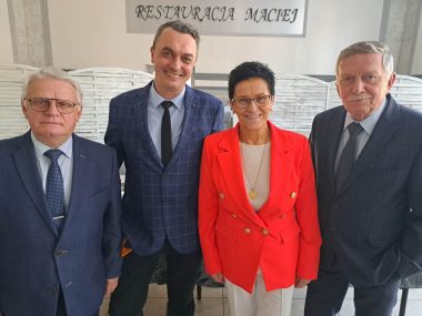 Michał Kaczmarczyk w zarządzie Cechu Rzemiosł Jakub Wyciślik, Michał Kaczmarczyk, Małgorzata Kuś i Grzegorz Skudlik