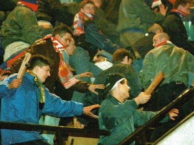 Największa bijatyka i ostatni turniej piłkarski w Spodku EB Super Cup
