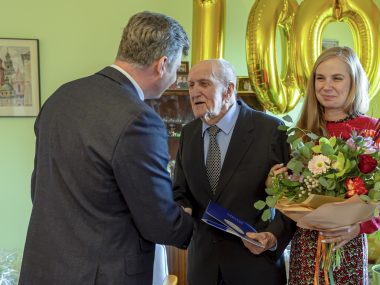 Pan Franciszek z Bytomia ma już 100 lat! Franciszek drobny z prezydentem