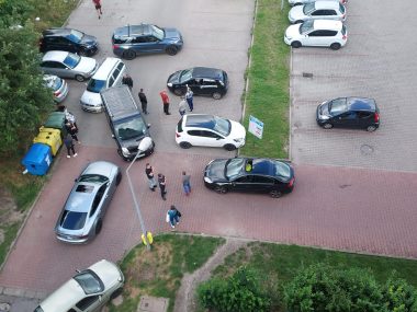 Jutro blokada wjazdu na parking przy Dominie w Wirku Sierpniowa blokada trwała trzy godziny. Podobnie ma być jutro