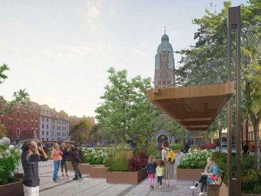 Urząd miasta planuje zazielienić plac Jana Pawła II Koncepcja rynek Ruda