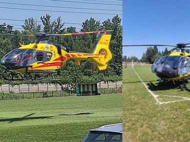 Podtrucie tlenkiem węgla.17-latka trafiła do szpitala Ladowanie lpr