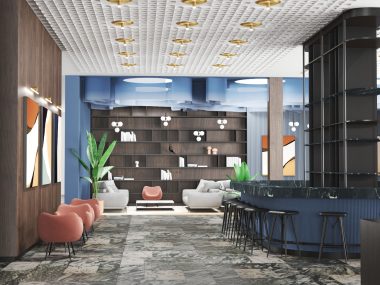 Modernizacja Hotelu Katowice coraz bliżej Lobby bar w VOCO Katowice
