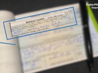 Olbrzymi mandat dla kierowcy ze Świętochłowic Mandat karny