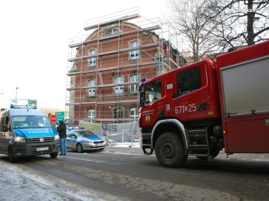 Granat zaczepny w zabrzańskiej kamienicy Miarki 5 zabrze