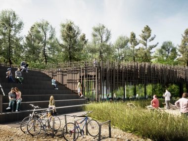 Nowy budynek restauracyjny na dzikiej plaży w 2024 r. Nowy obiekt dzika plaża Paprocany Tychy 6