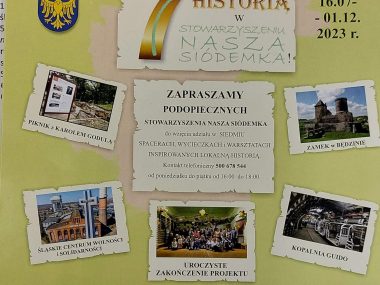 "7 Spotkań z historią: - podsumowanie w Stacji Biblioteka Plakat dot. projektu