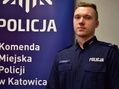 Nowy dzielnicowy w Katowicach. To Sebastian Chojnacki Sierżant Sebastian Chojnacki