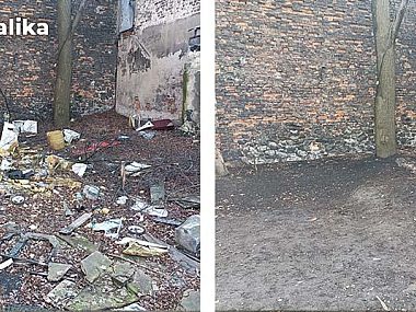 Kolejne dzikie wysypiska w Bytomiu zostały zlikwidowane Sprzątanie dzikich wysypisk