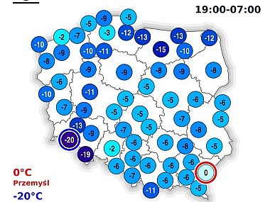 W Jeleniej Górze było minus 20 st. - donosi Damian Dąbrowski W nocy z wtorku na środę ostro przymroziło