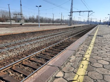 Potrącenie człowieka przez pociąg w Katowicach Tory Katowice