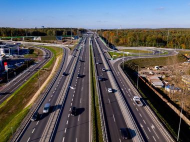 Coraz mniej wypadków drogowych w Katowicach Wezel giszowiec katowice