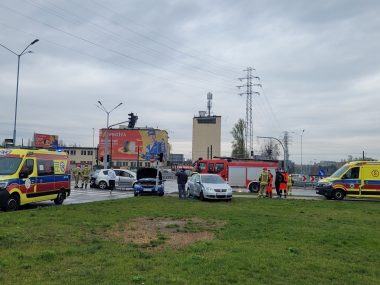 Ważne skrzyżowanie w Katowicach zablokowane Wypadek Grundmanna Katowice