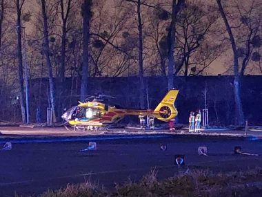 Wypadek w Skarpie Bytom. 22-latek odpadł ze ściany Wypadek skarpa helikopter bytom 06