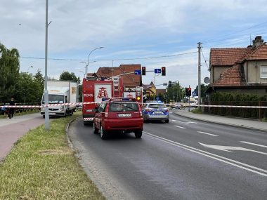 Knurów. Śmiertelny wypadek na ulicy 1 Maja Śmiertelny wypadek Knurów