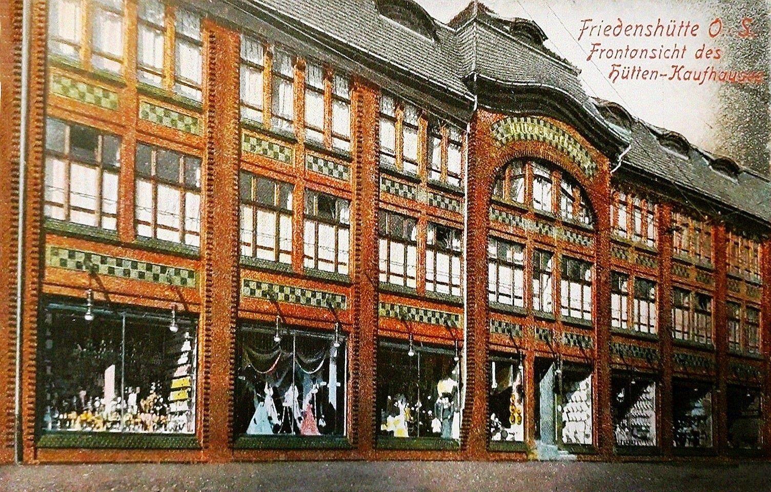 Kaufhaus dom towarowy na pocztowce sprzed 1915r SBC