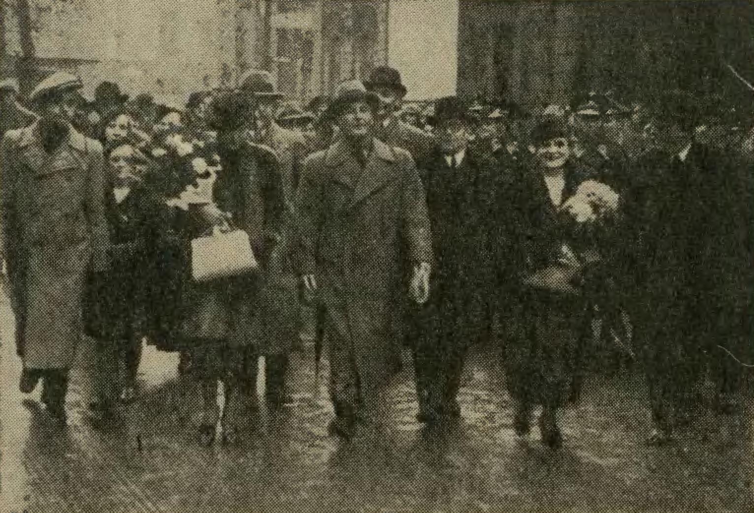 Jan Kiepura i Martha Eggerth w dniu ślubu w Katowicach (31 października 1936)