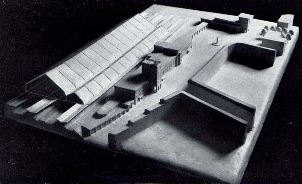 Makieta dworca i hali peronowej z połowy lat 20.