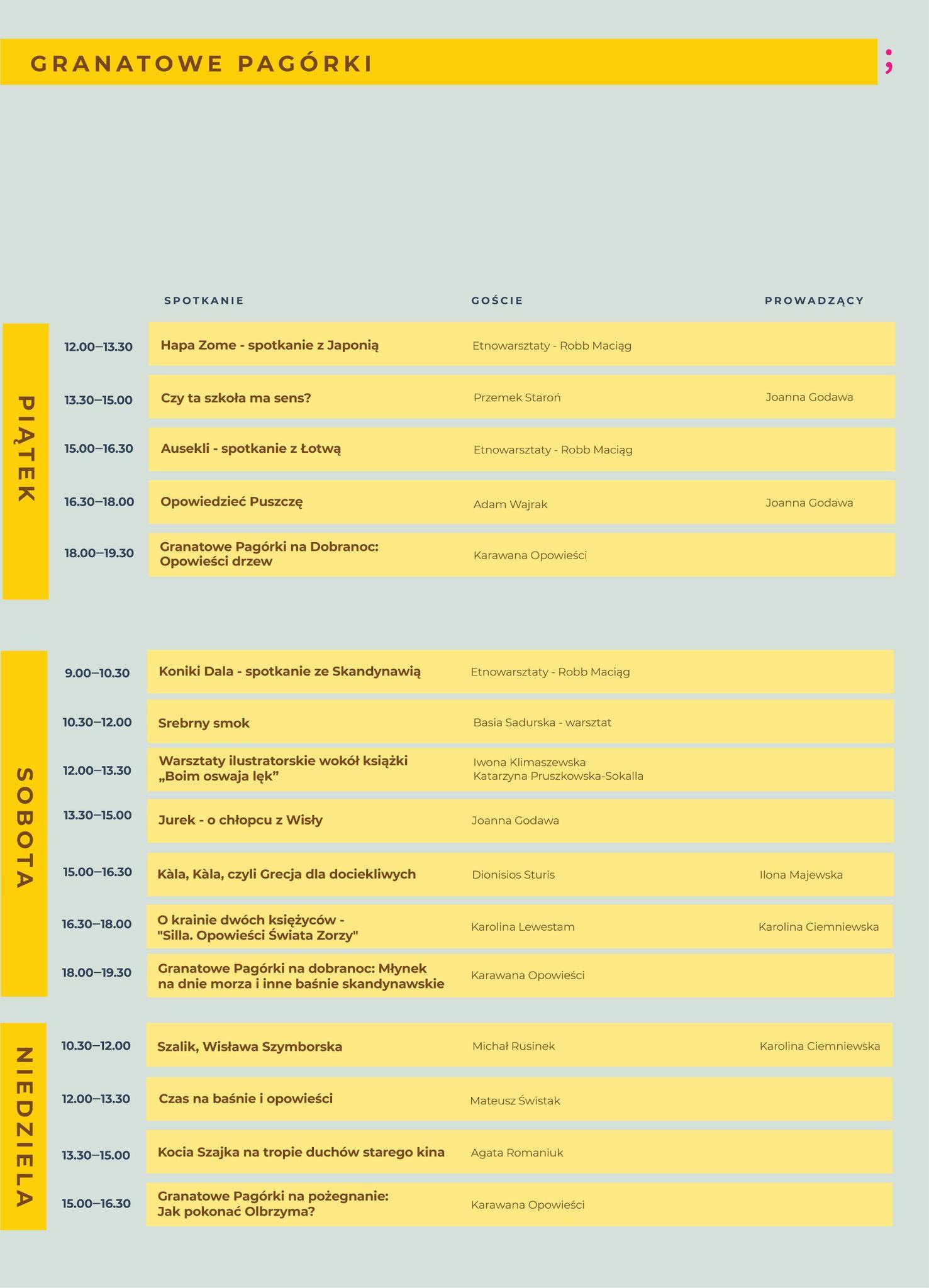 Program Festiwalu Granatowe Góry