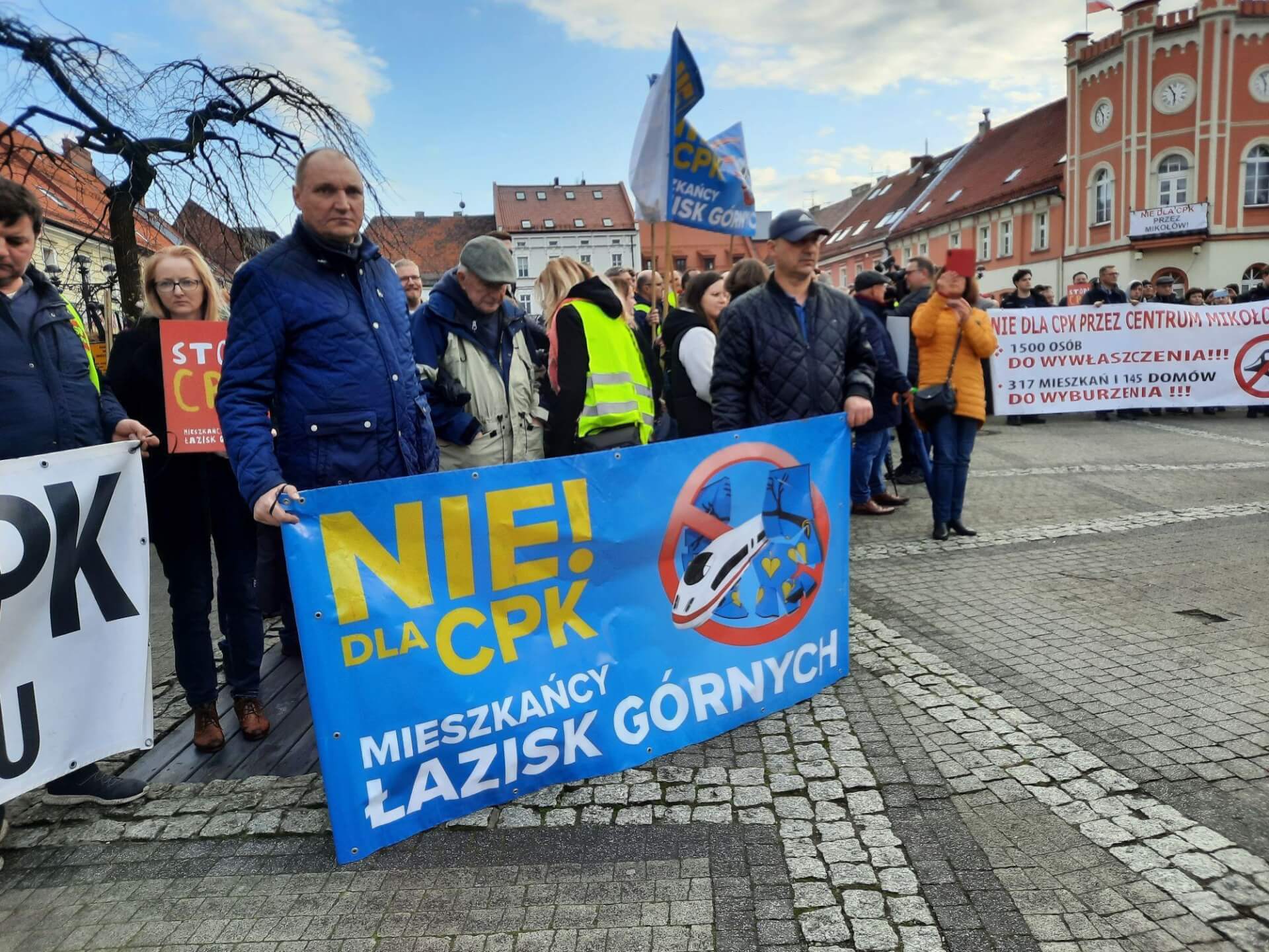 Protest w Mikołowie przeciwko CPK