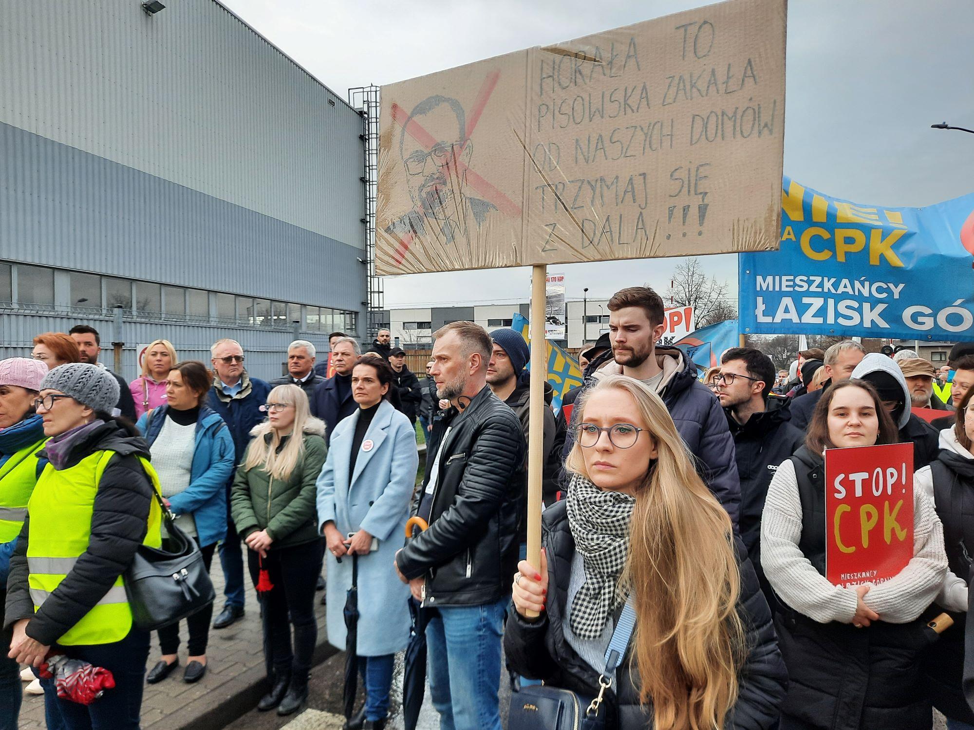 Protest w Mikołowie przeciwko CPK