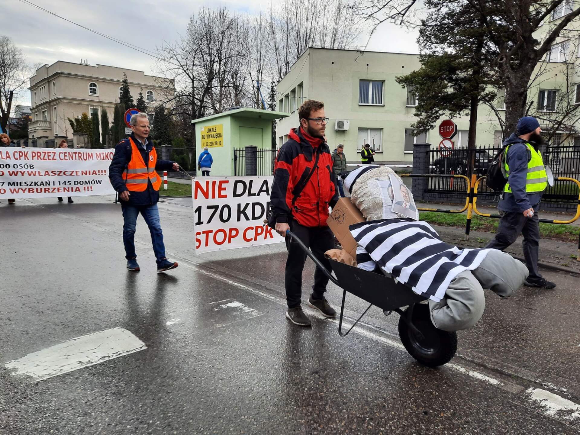 Protest w Mikołowie przeciwko CPK