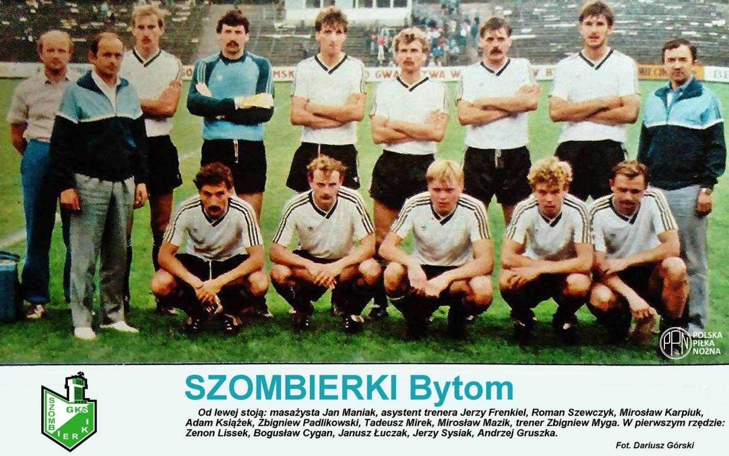 Szombierki w Ekstraklasie w sezonie 1987/88. Z Szewczykiem, Lisskiem i Cyganem.
