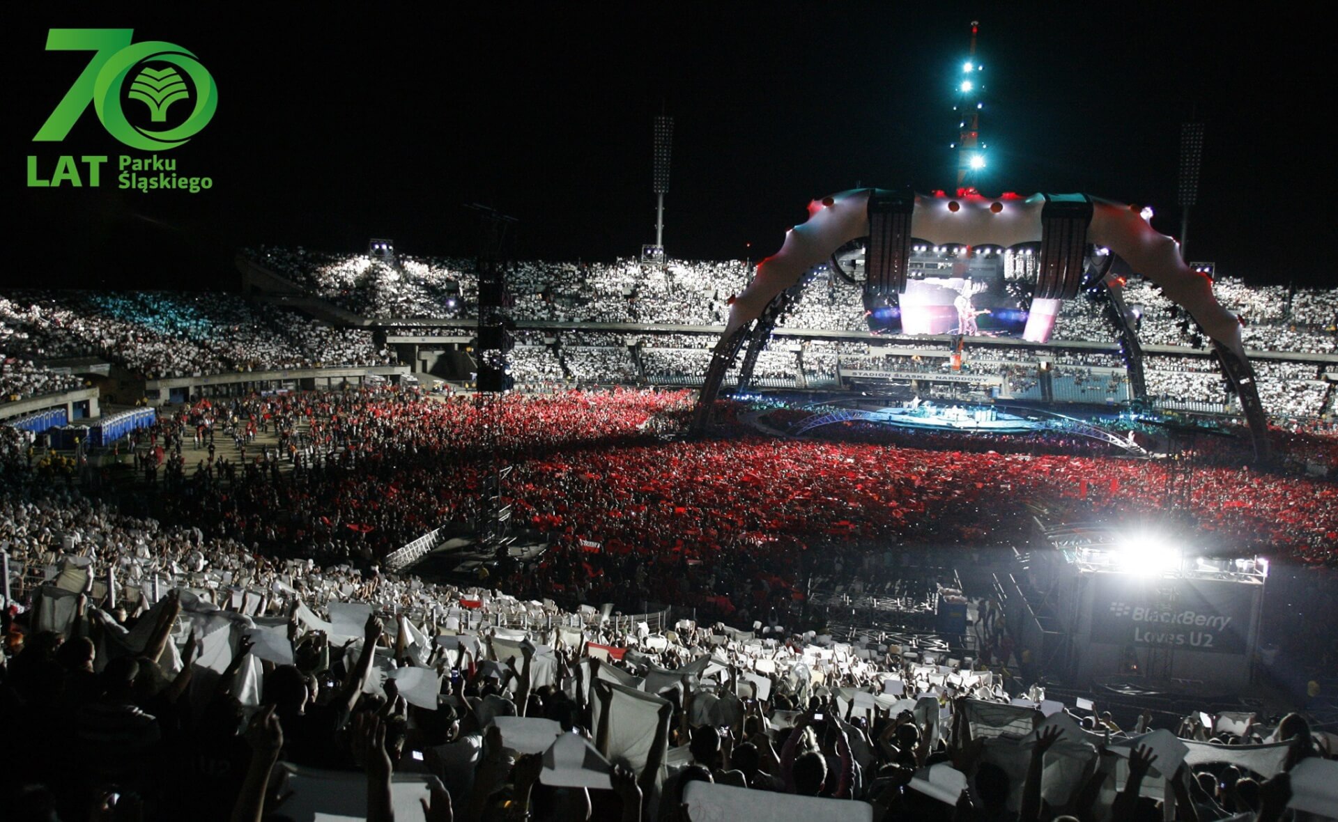 Słynny koncert U2 na Stadionie Śląskim w 2009 roku. Fot. Bartosz Nowicki.