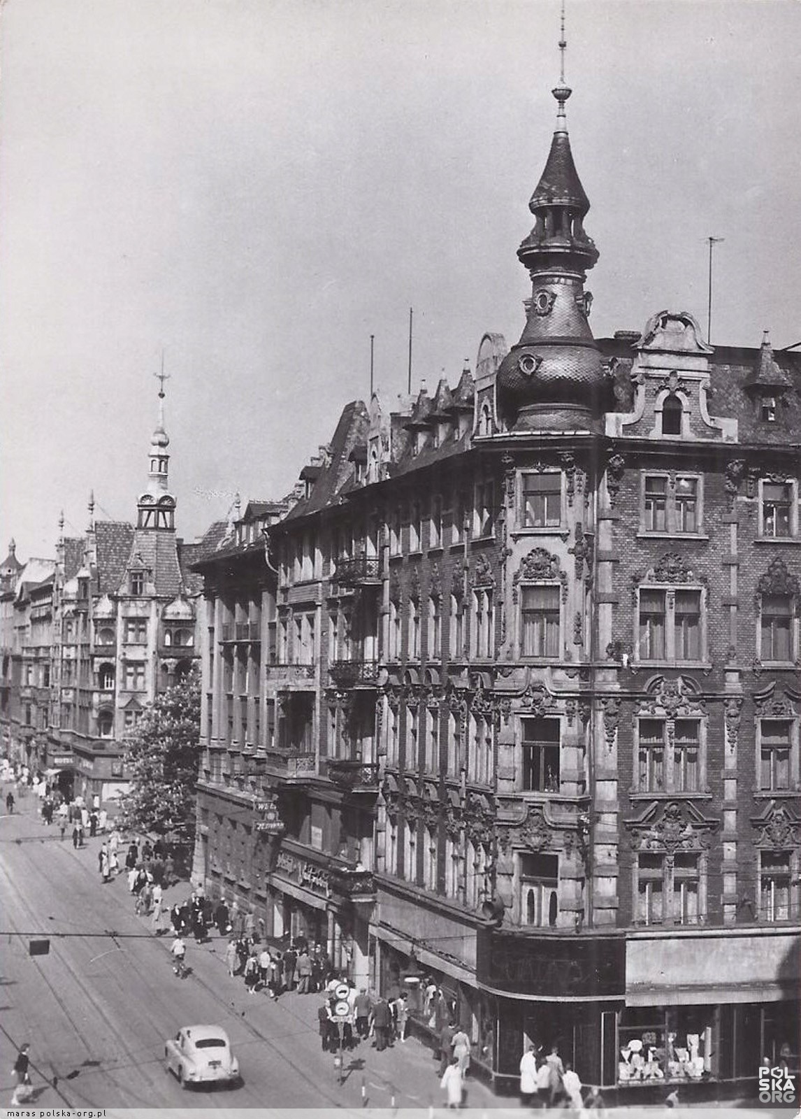Ulica Zwycięstwa w Gliwicach rok 1963
