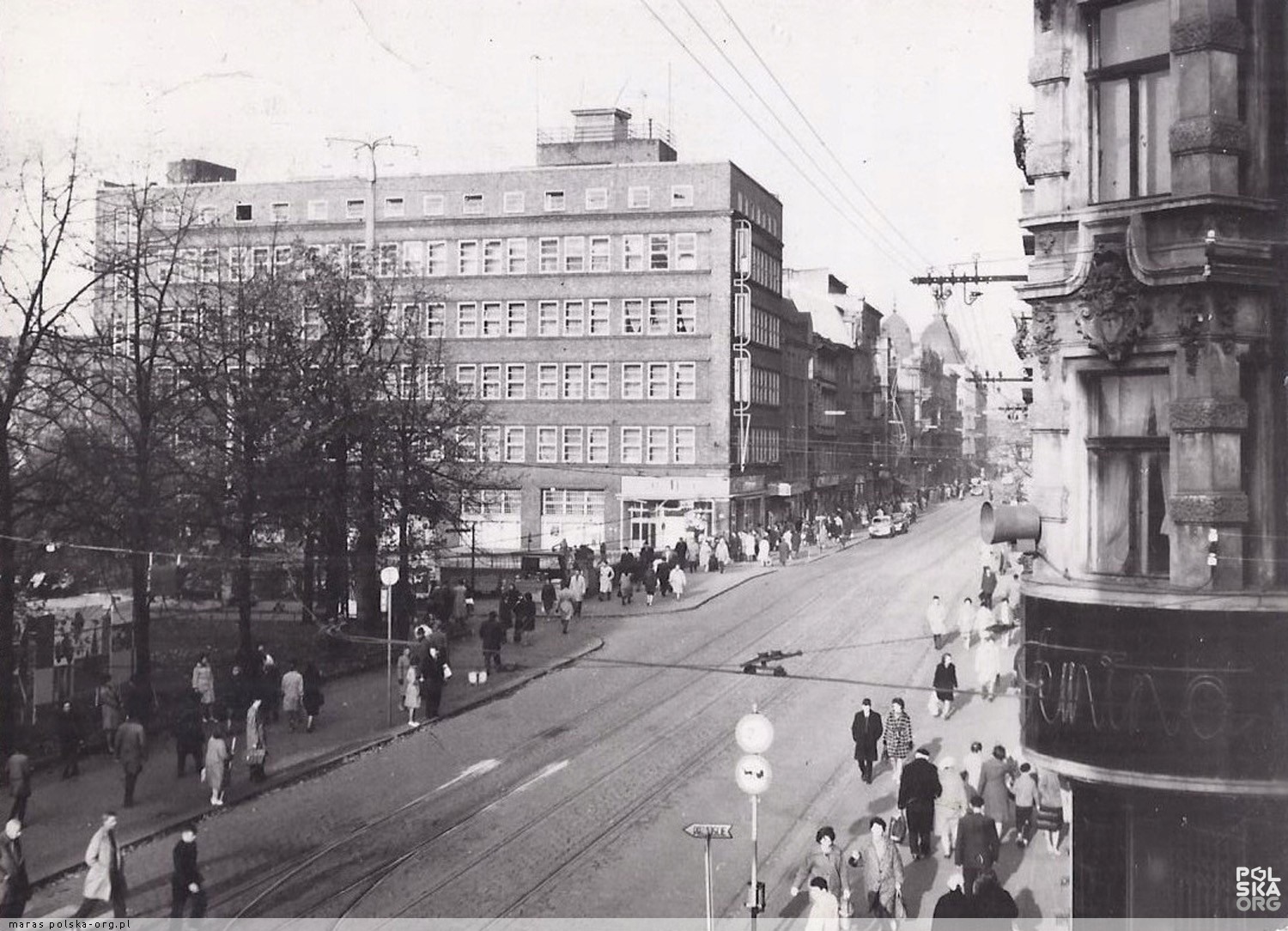 Ulica Zwycięstwa w Gliwicach lata 60.