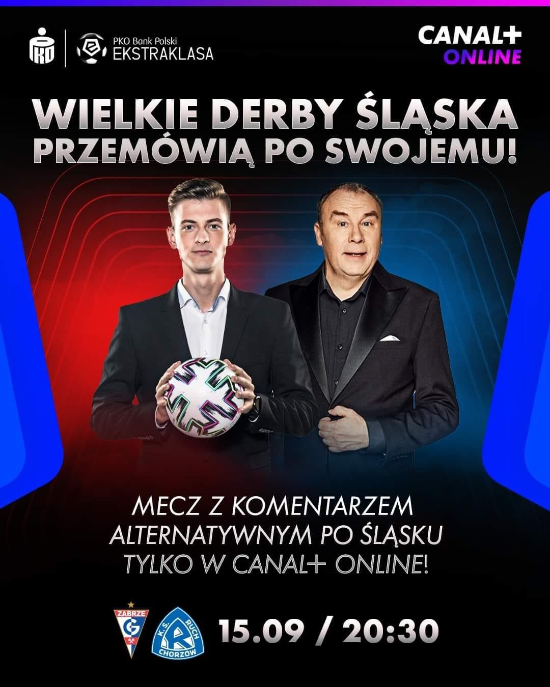 Zapowiedź Wielkich Derbów Śląska w Canal Plus.