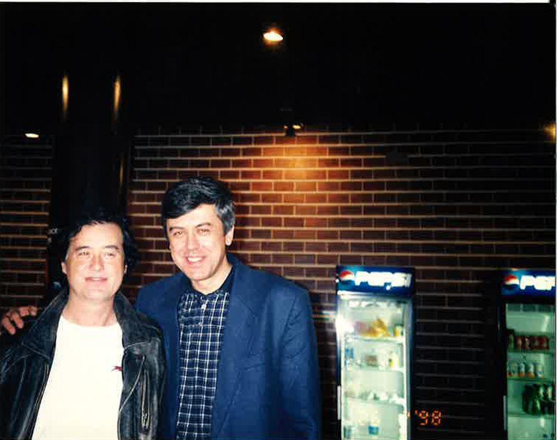 Wojciech Zamorski i Jimmy Page.