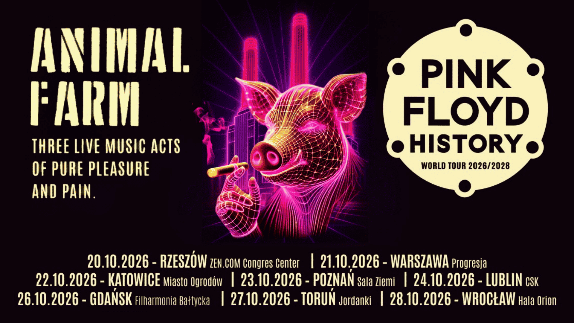 Pink Floyd History – trasa koncertowa z okazji 50-lecia albumu „Animals”