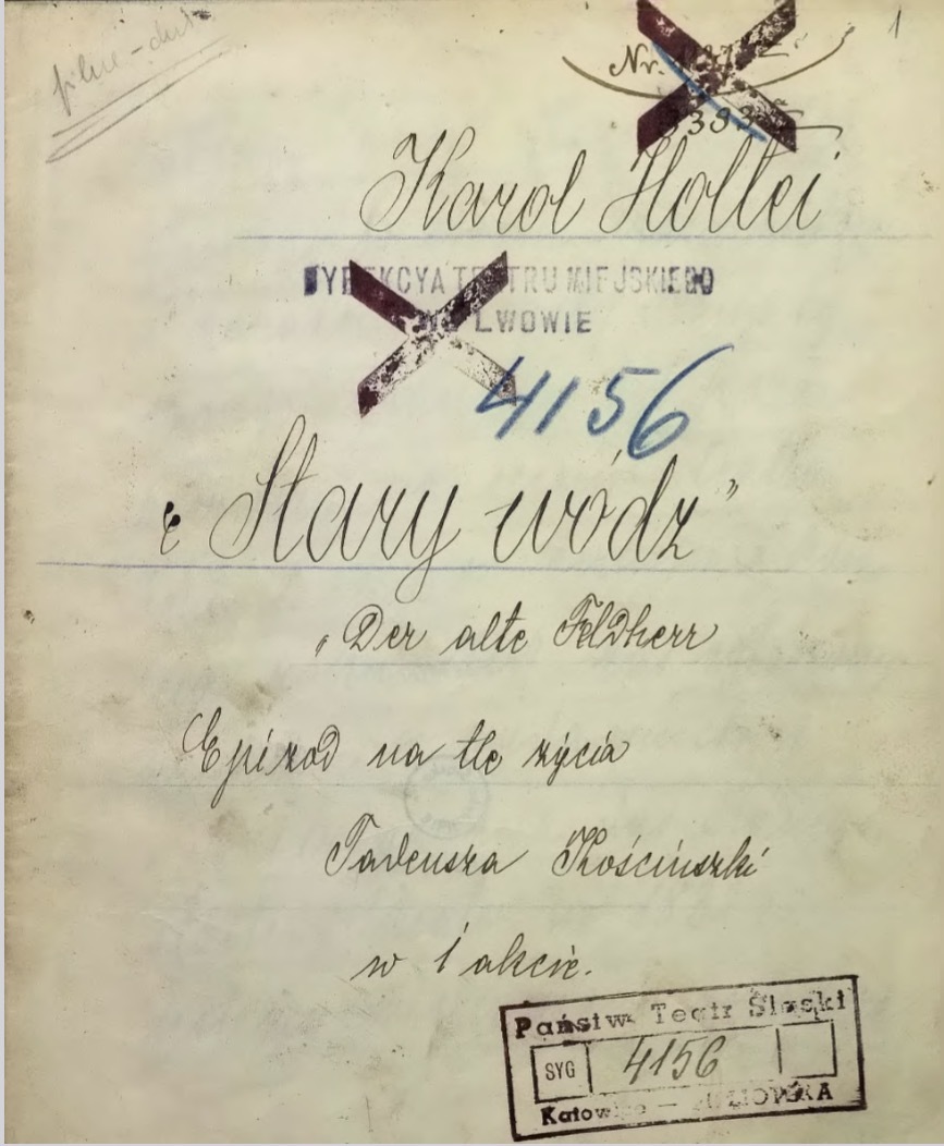 Fragment rękopisu "Starego wodza"