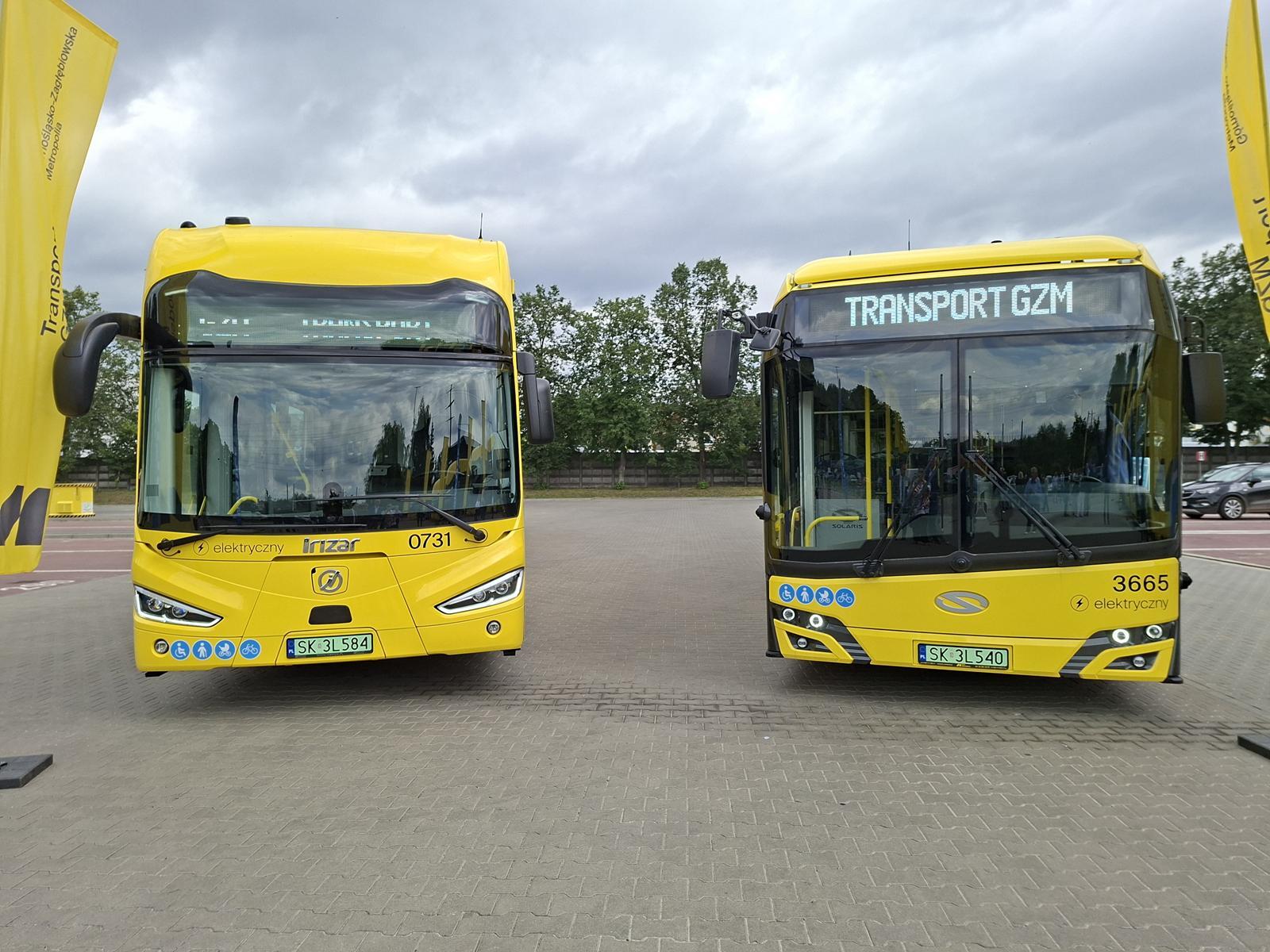 73 nowe autobusy elektryczne: polskie Solarisy i hiszpańskie Irizary niedługo wyjadą na drogi Metropolii, m.in. w Gliwicach, Katowicach, Sosnowcu i powiecie tarnogórskim