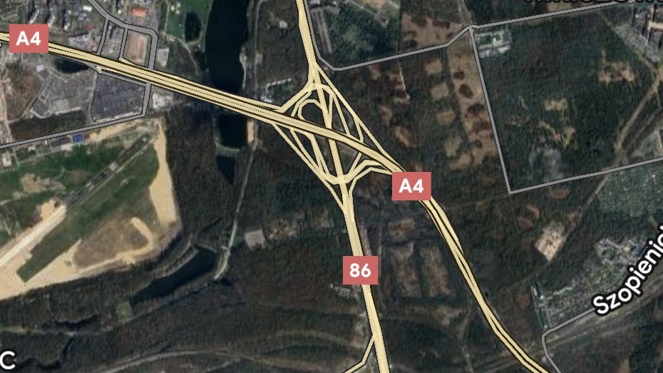 Autostrada A4 wezel Murckowska