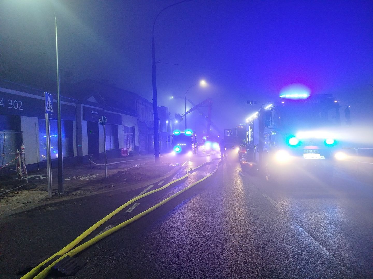 Będzin. Aleja Hugona Kołłątaja 14. Pożar. 7 grudnia 2025.